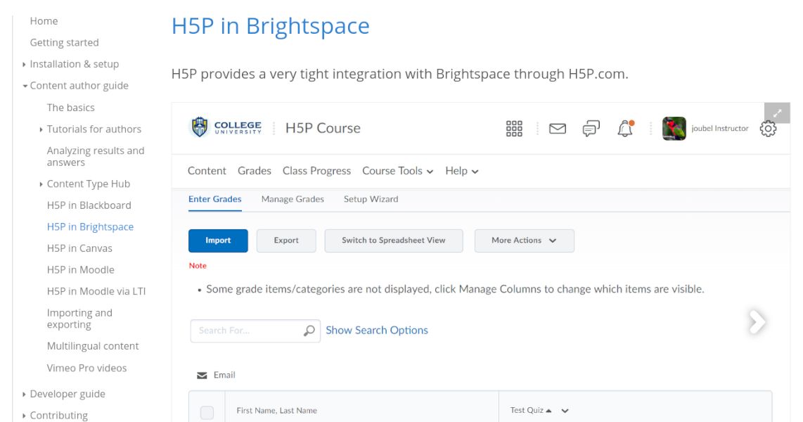 Рис.5 Интеграция с Brightspace